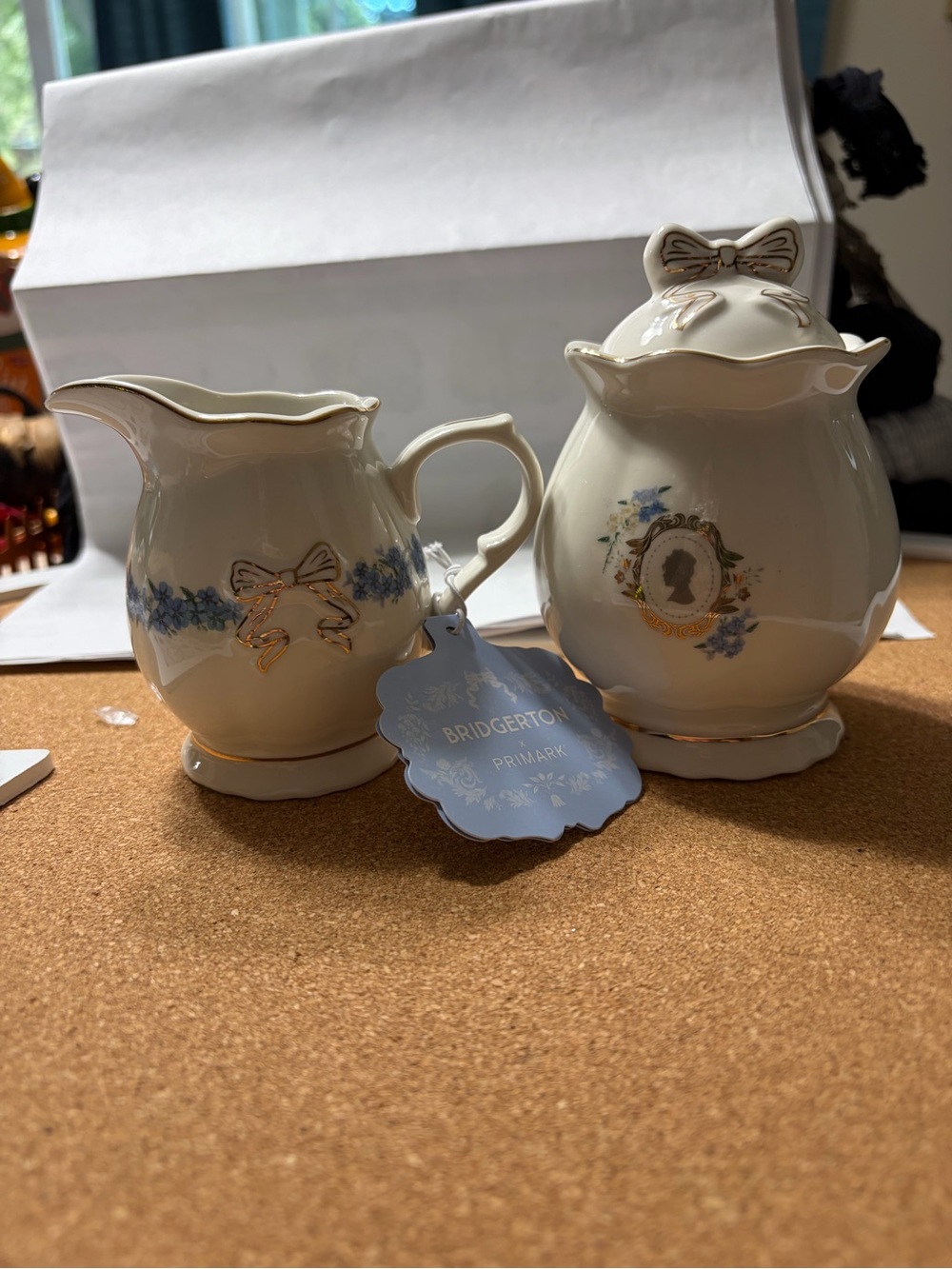 Bridgerton cream and sugar coffee set